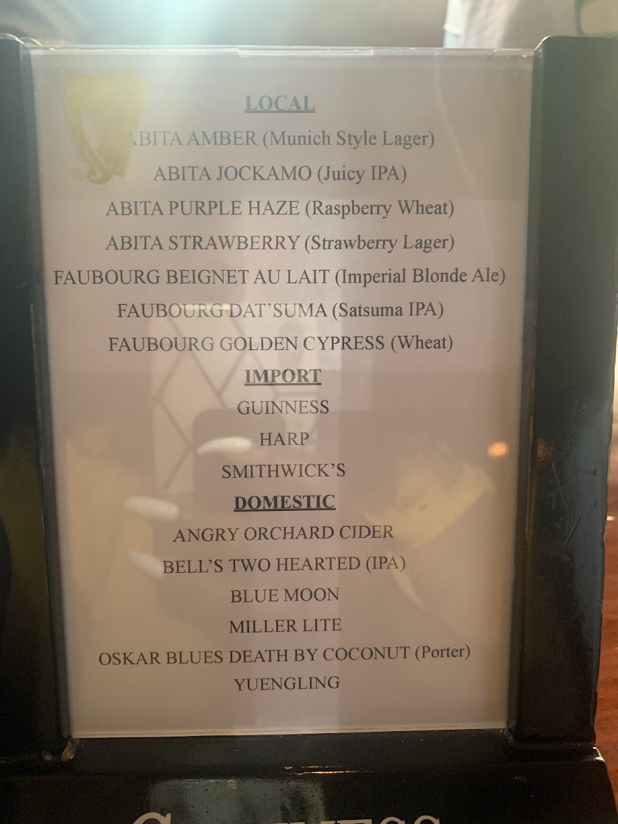 Ryan's Irish Pub Inc Menu - Image 2